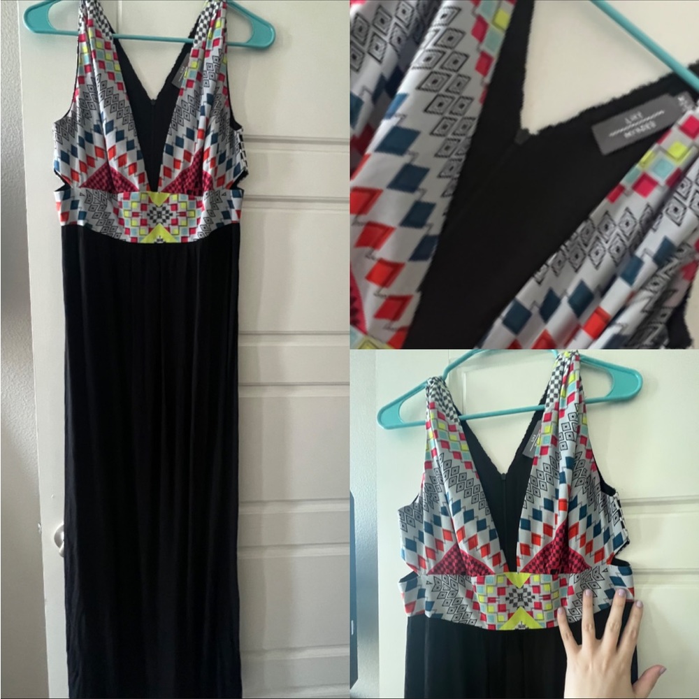 Black Aztec design dress-